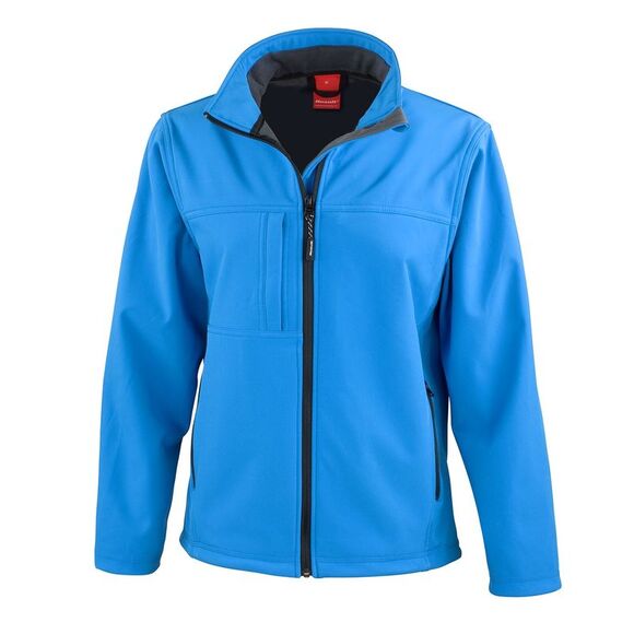 Result Womens/Ladies Classic Soft Shell Jacket / Azure - Picture 1 of 3